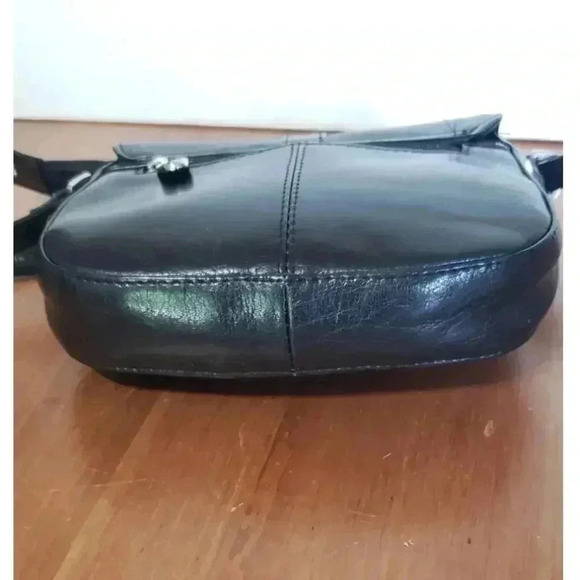 Ashwood genuine leather black‎ crossbody bag with adjustable strap small - Picture 4 of 7